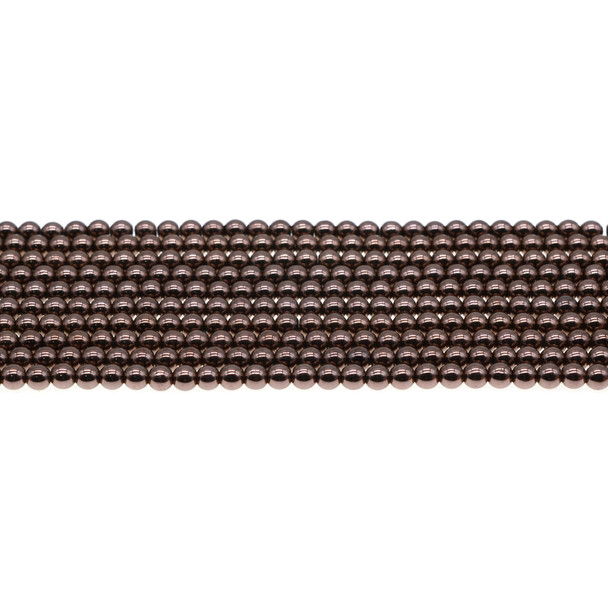 Brown Metallic Hematite Round 4mm - Loose Beads