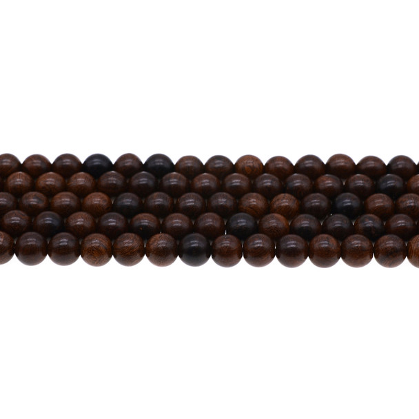 Nyatoh Wood Round 8mm - Loose Beads
