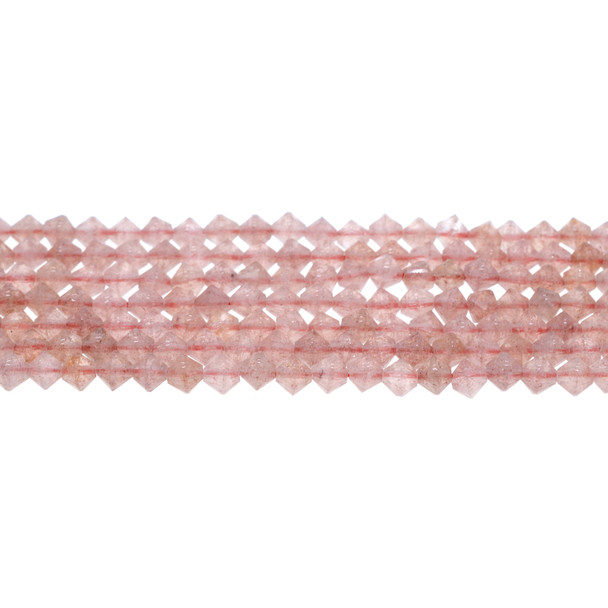 Strawberry Quartz Bicone 6mm - Loose Beads