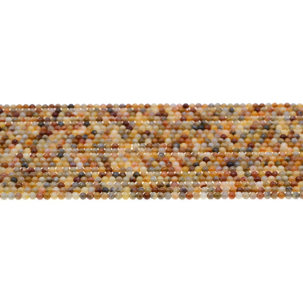 Crazy Lace Agate Round 2mm - Loose Beads