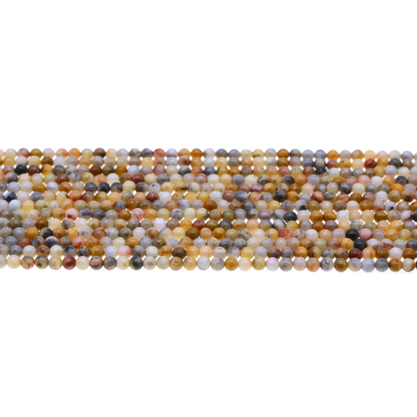 Crazy Lace Agate Round 3mm - Loose Beads