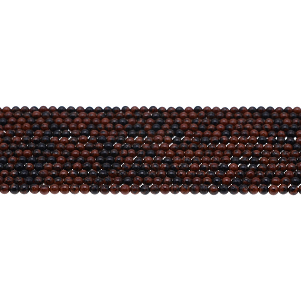 Mohogany Obsidian Round 3mm - Loose Beads