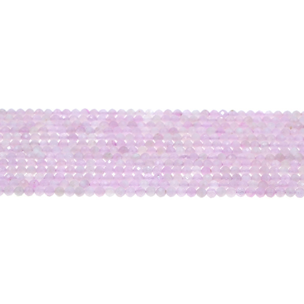 Kunzite Round Faceted Diamond Cut 3mm - Loose Beads