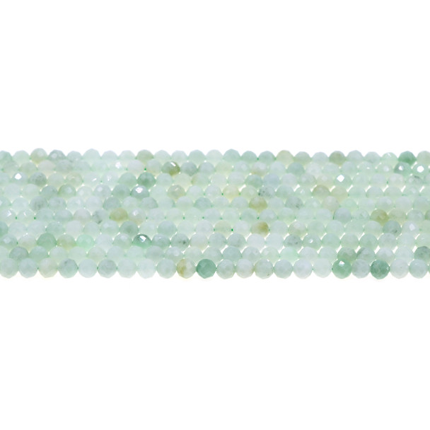 Burma Jade Round Faceted Diamond Cut 4mm - Loose Beads