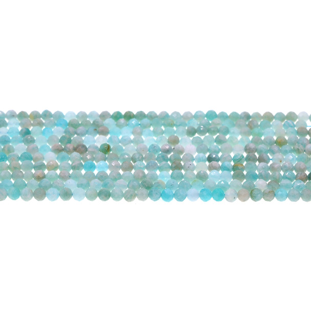 Amazonite AB Round Faceted Diamond Cut 4mm - Loose Beads