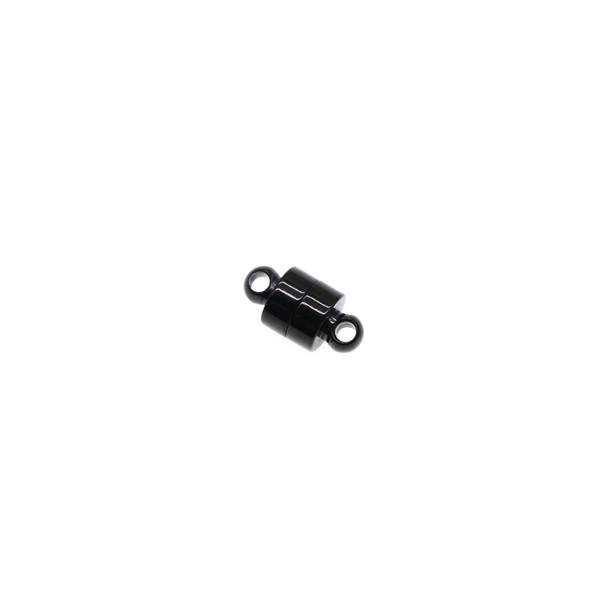 Stainless Steel - 6mm Cylinder Magnetic Clasp (Black Rhodium) - 3/Pack