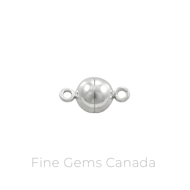 6.0mm Magnetic Ball Clasp - 2/Pack - 925 Sterling Silver