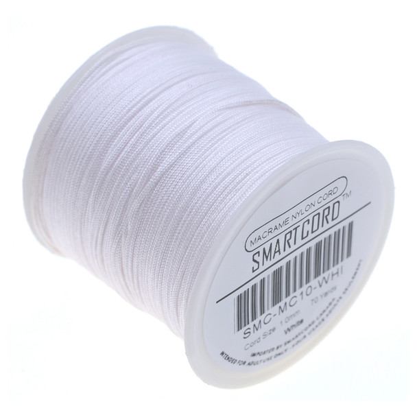Macrame Nylon Cord 1.0mm - White (70 Yards)
