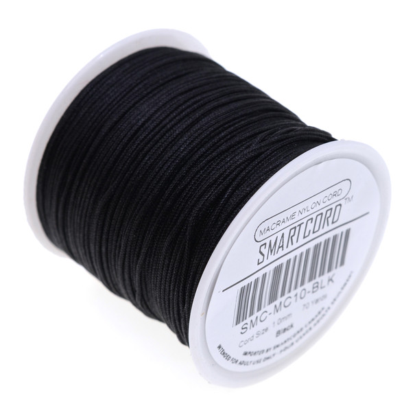 Macrame Nylon Cord 1.0mm - Black (70 Yards)