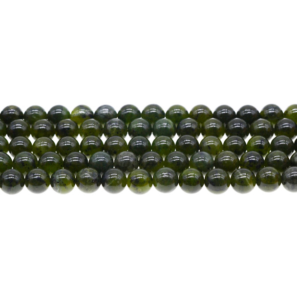 Canadian New Jade Serpentine AA Round 8mm - Loose Beads