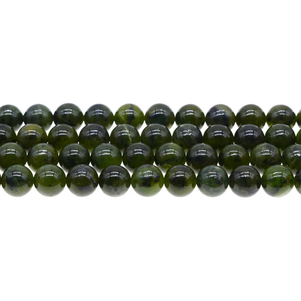 Canadian New Jade Serpentine AA Round 10mm - Loose Beads