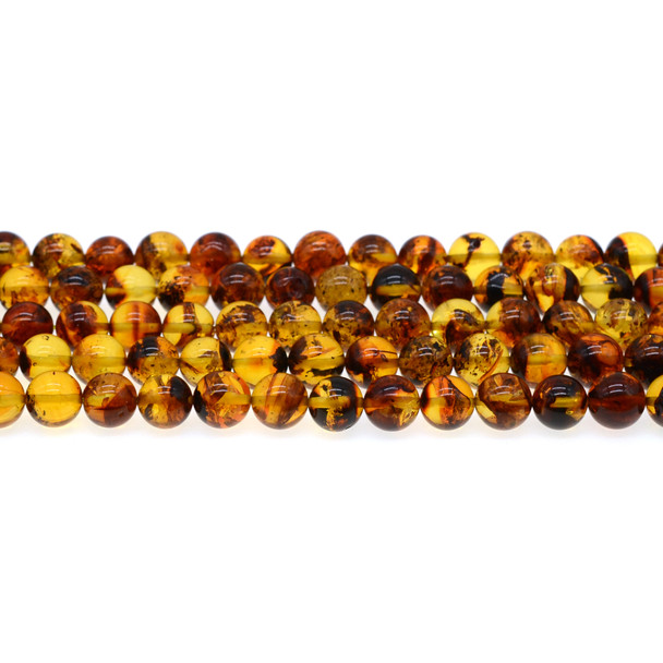 Natural Baltic Amber Round 8mm - Loose Beads (Lot RL078)
