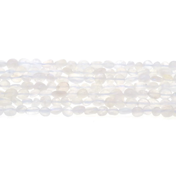 White Moon Stone Nugget Irregular 6mm x 8mm - Loose Beads