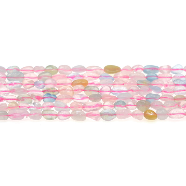 Morganite Nugget Irregular 6mm x 8mm - Loose Beads