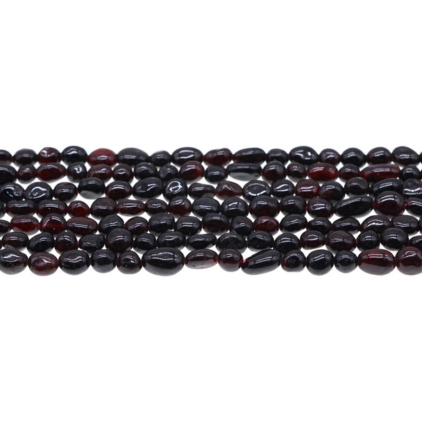 Garnet Nugget Irregular 6mm x 8mm - Loose Beads