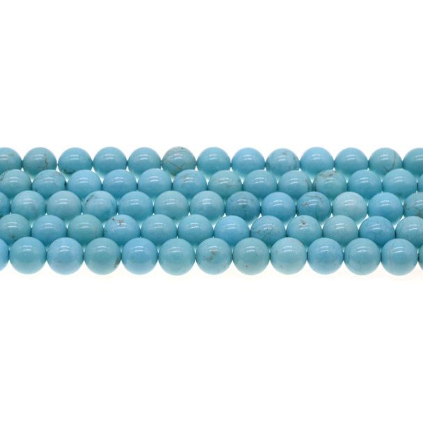 Blue Chinese Turquoise Round 8mm - Loose Beads