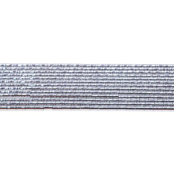 Silver Metallic Hematite Tube 3mm x 3mm x5 mm - Loose Beads