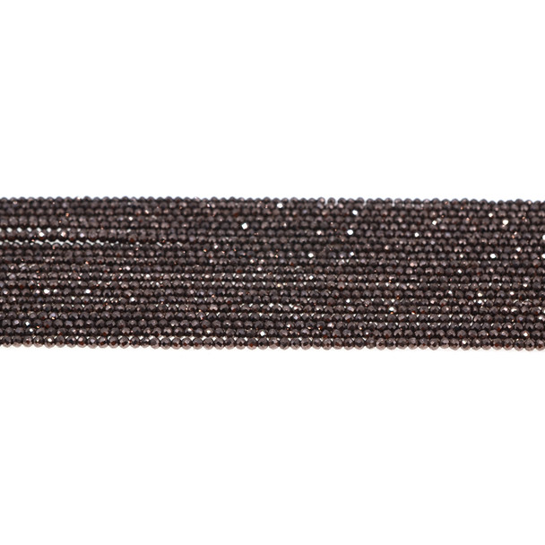 Brown Metallic Hematite Round Faceted Diamond Cut 2mm - Loose Beads