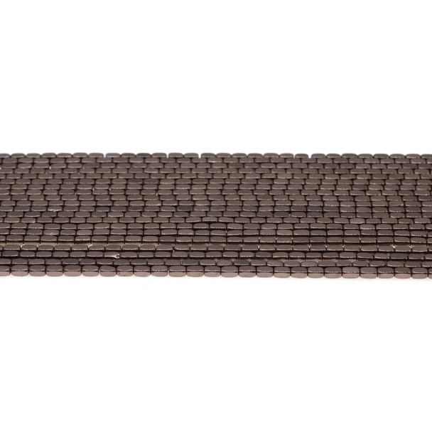 Brown Metallic Hematite Rounded Rectangular 2mm x 2mm x 4mm - Loose Beads
