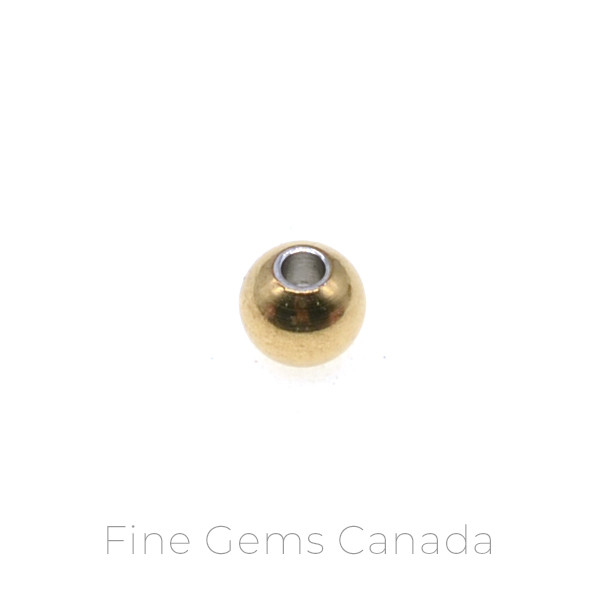 Stainless Steel - 5.0mm Plain Beads (Gold) - 100/Pack