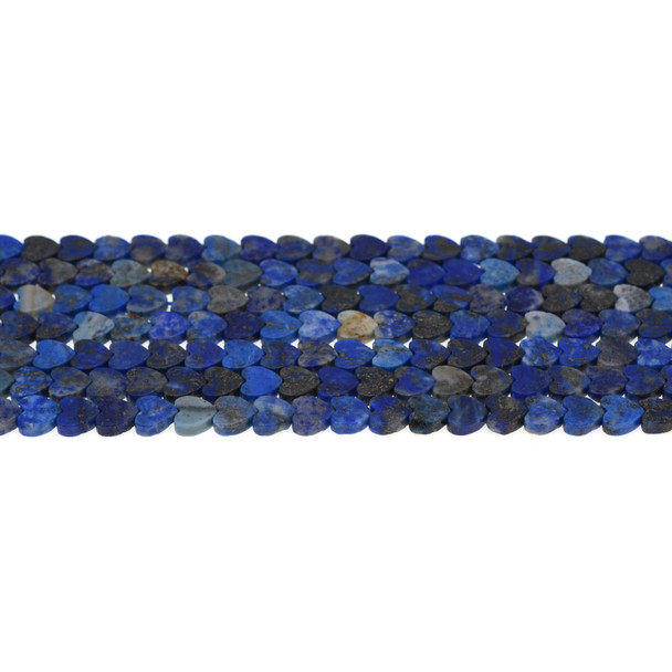 Natural Lapis Heart Flat 6mm x 6mm x 2mm - Loose Beads