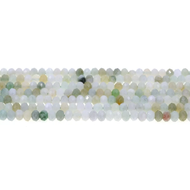 Burma Jade AB Roundel Faceted Diamond Cut 6mm x 6mm x 4mm - Loose Beads