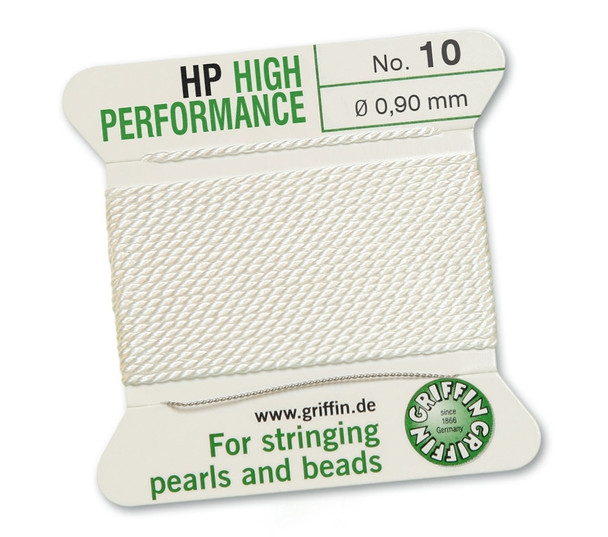 Griffin High Performance 2m 1 needle - Size 10 white