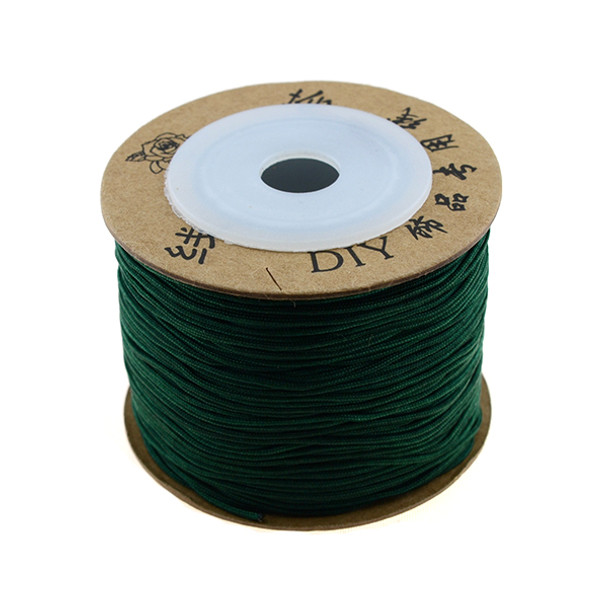 Premium Nylon Macrame Cord 0.8mm - Emerald (80 Meters)