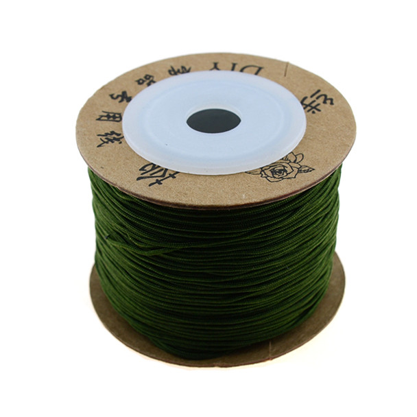 Premium Nylon Macrame Cord 0.8mm - Pickle Green (80 Meters)