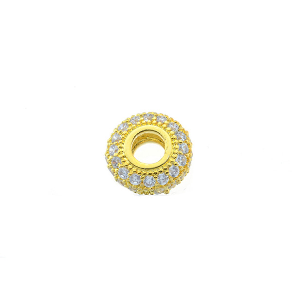 5X11mm Microset White CZ Wheel Spacer (Gold Plated)