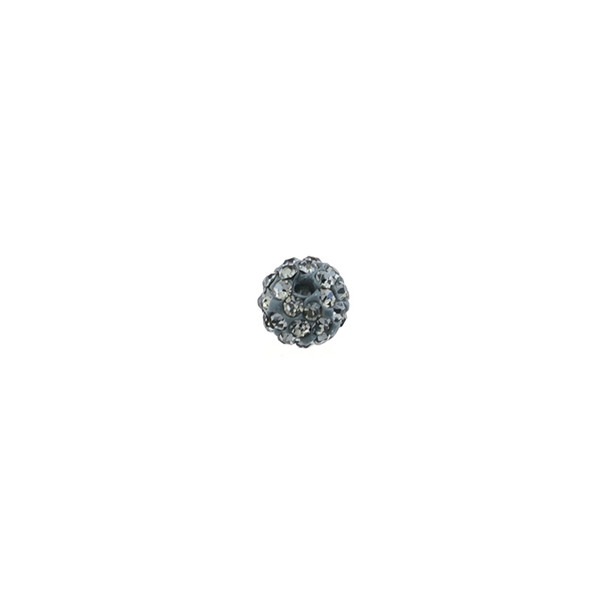 Pave Crystal Beads Black Diamond 6MM - 6/pack