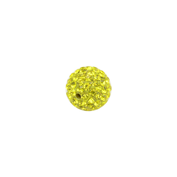 Pave Crystal Beads Citrine 10MM - 6/pack