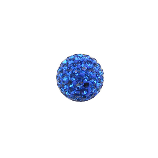 Pave Crystal Beads Capri Blue 12MM - 6/pack