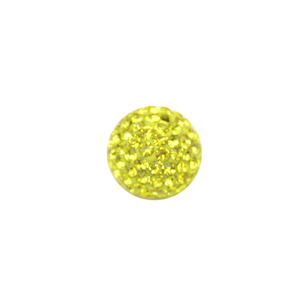 Pave Crystal Beads Citrine 12MM - 6/pack