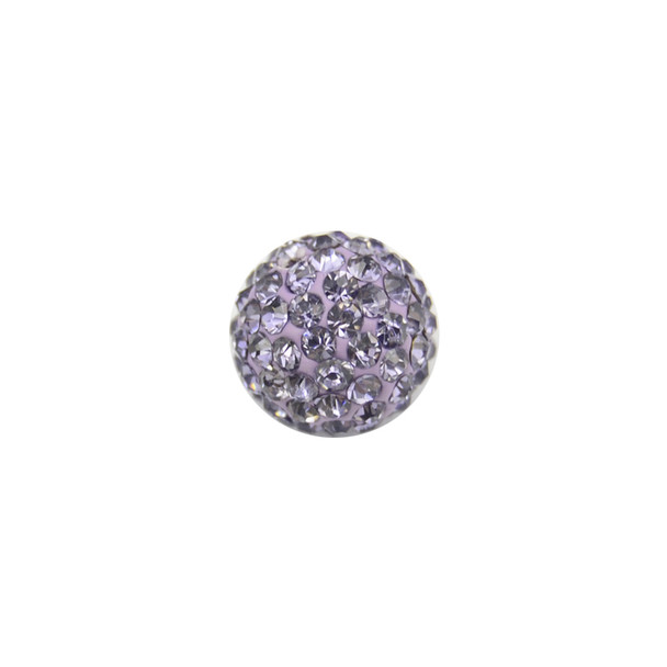 Pave Crystal Beads Tanzanite 12MM - 6/pack