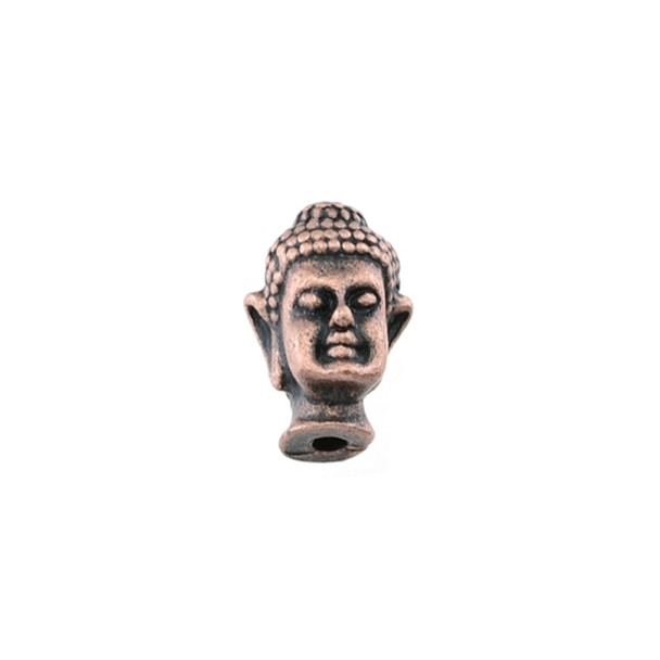 Pewter Buddha Beads 7mm x 13mm - Antique Copper (18Pcs)