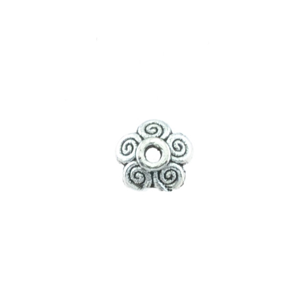 Pewter Decorative Circle Bead Cap (120Pcs)