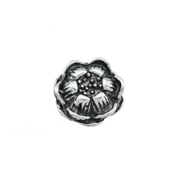 Pewter Flat Lotus Bead (24Pcs)