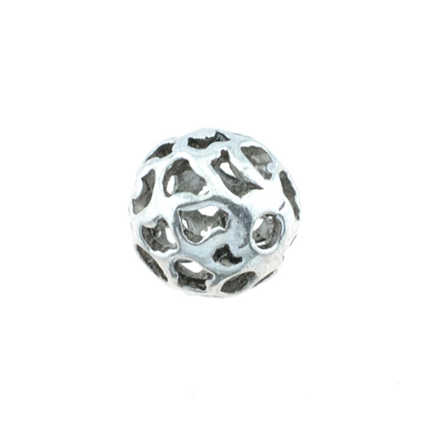 Pewter Holes Hollow Beads (8Pcs)