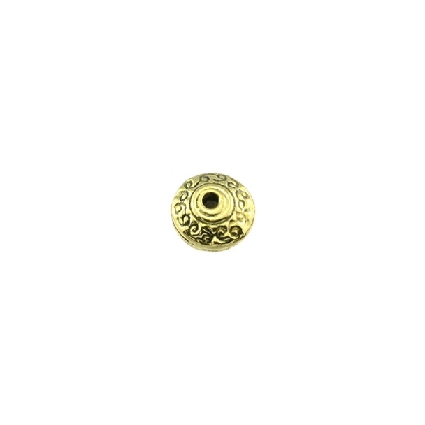 Pewter Spacer 4mm x 7mm - Gold (50Pcs)