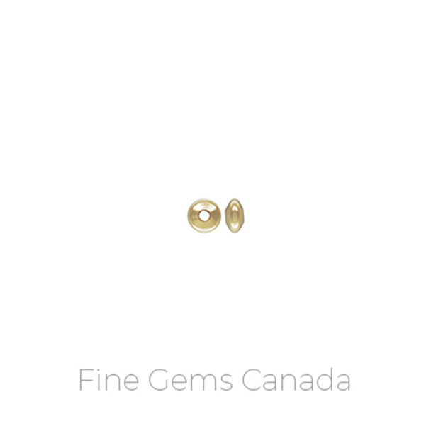 14K Gold Filled - 3.6x2.0mm Saucer Bead 1.0mm Hole - 20/Pack