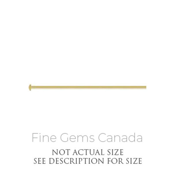 14K Gold Filled - Head Pin .020x.750" (0.50x19.05mm)  - 50/Pack