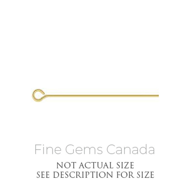 14K Gold Filled - Eye Pin .020x.500" (0.50x12.7mm) - 50/Pack