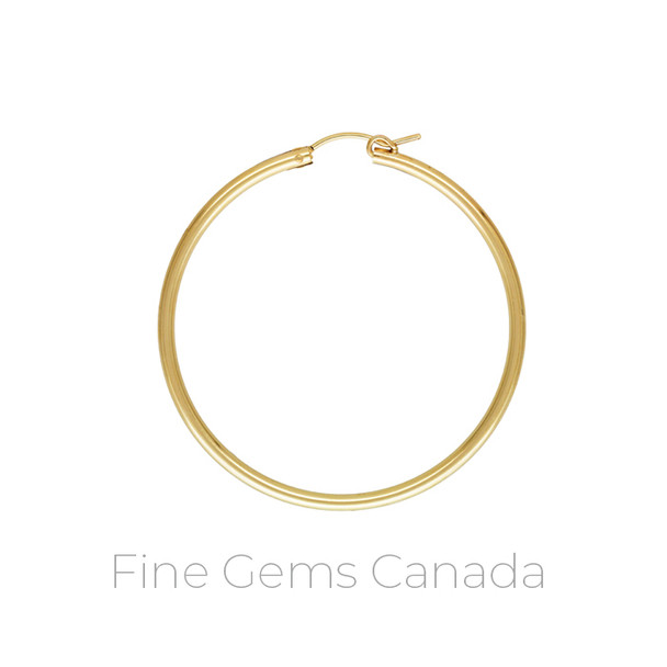 14K Gold Filled - 35mm Eurowire Hoop (2.3mm) - 2/Pack