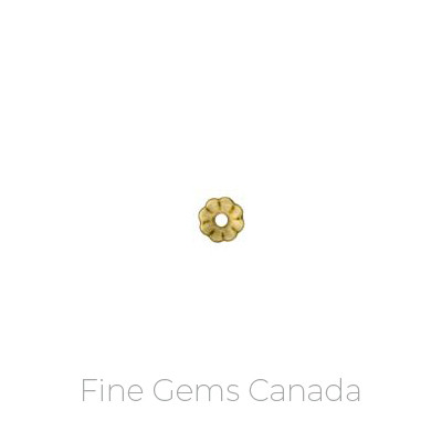 14K Gold Filled - 3.0mm Flower Bead Cap 0.7mm Hole  - 100/Pack