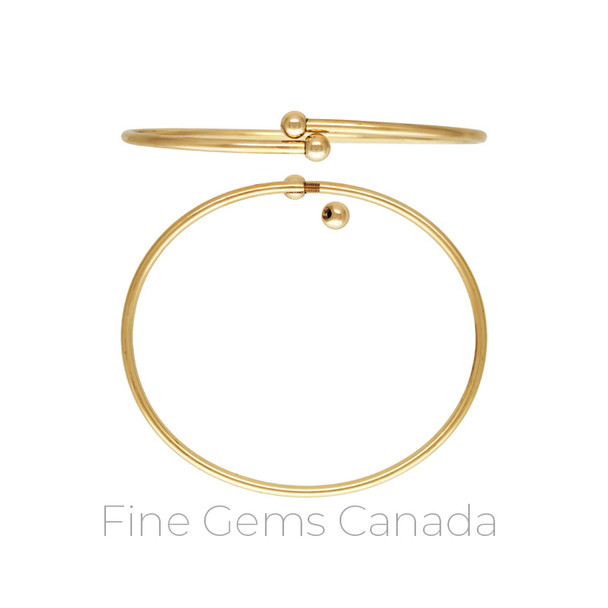 14K Gold Filled - Flex Bangle (7 inches x 2.3mm) - 1/Pack