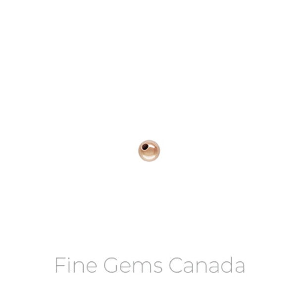 14K Rose Gold Filled - 3.0mm Bead 1.0mm Hole - 50/Pack