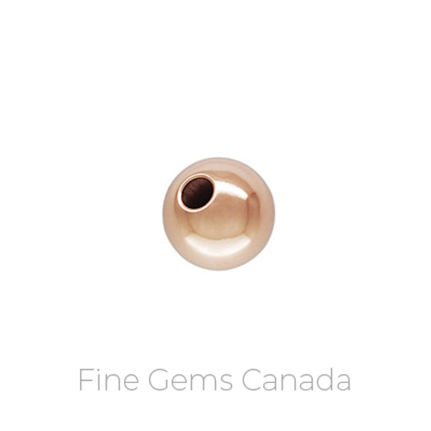 14K Rose Gold Filled - 10.0mm Bead 2.0mm Hole - 2/Pack