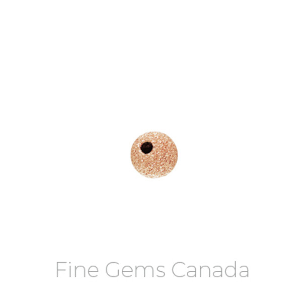 14K Rose Gold Filled - 6.0mm Stardust Bead 1.5mm Hole - 6/Pack