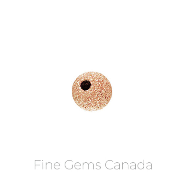 14K Rose Gold Filled - 8.0mm Stardust Bead 2.0mm Hole - 4/Pack